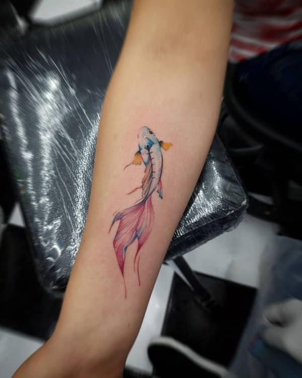 Fishing Sleeve with Carp  Crayfish  Best Tattoo Ideas For Men  Women