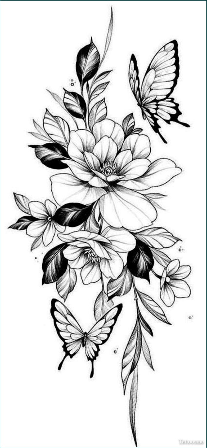 rose floral tattoos