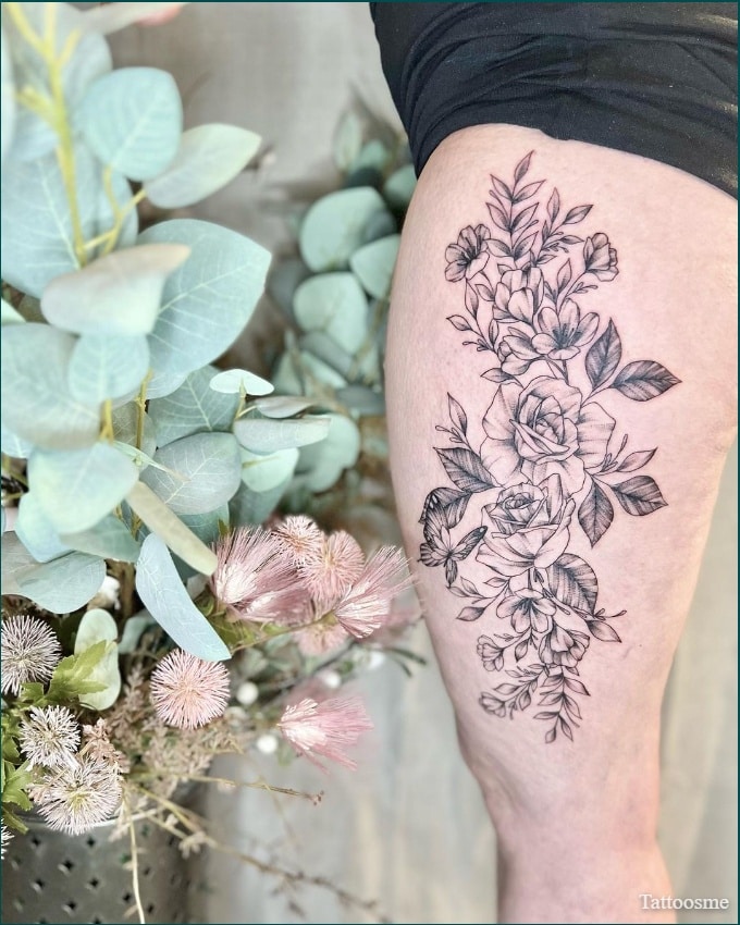 floral tattoo sleeve