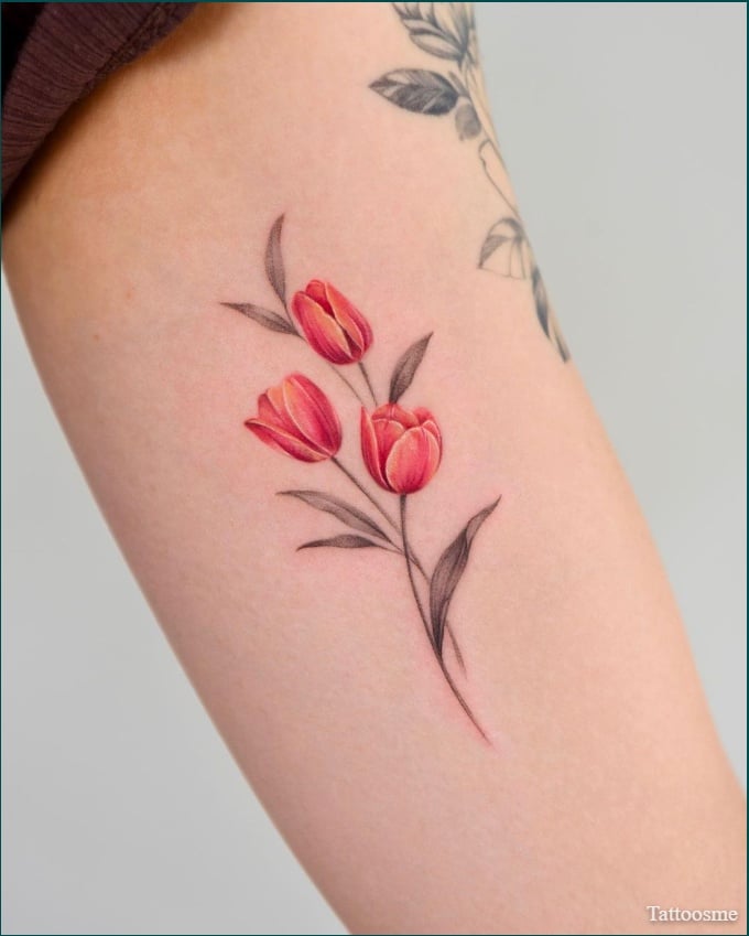 floral hand tattoo