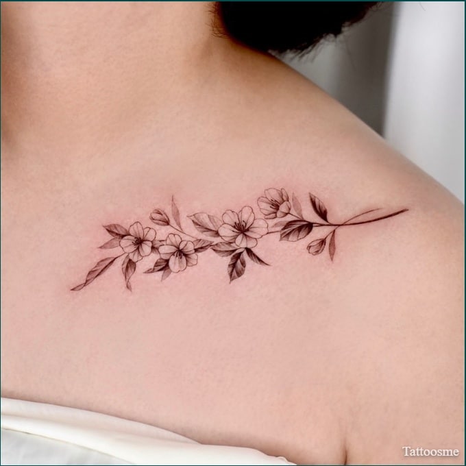 floral shoulder tattoo ideas