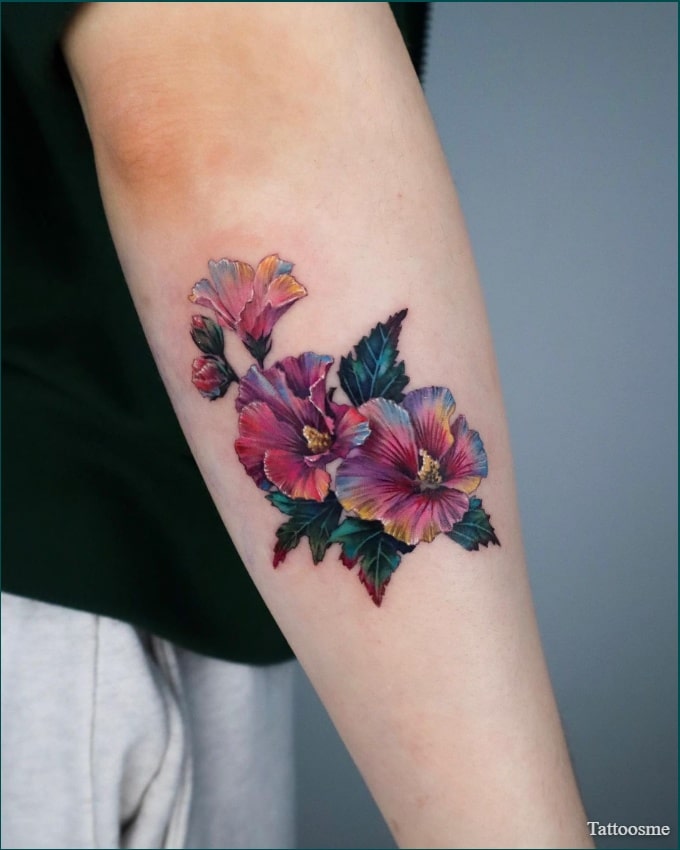 floral vine tattoo