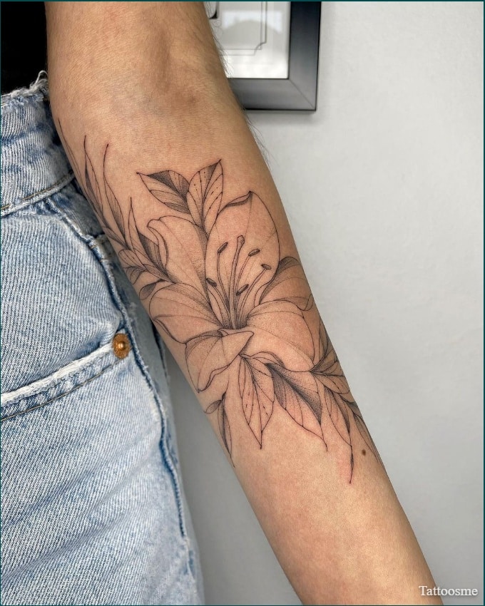 floral tattoo design