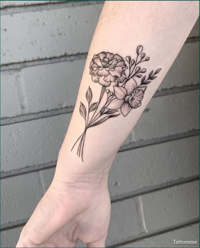 floral tattoo