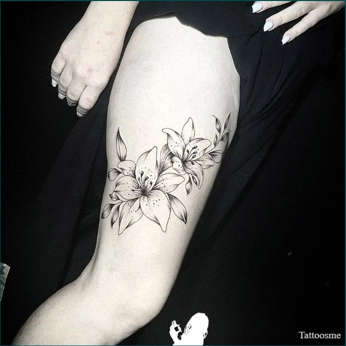 floral tattoo for women