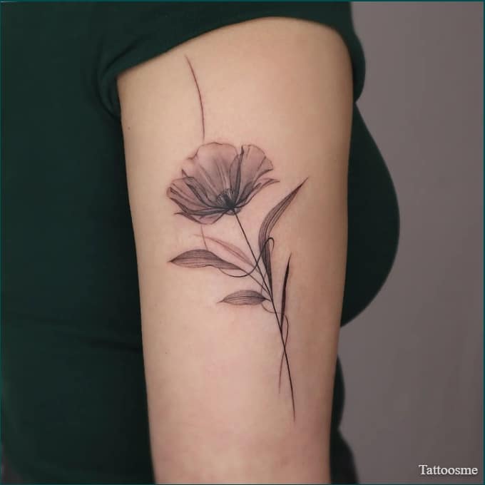 simple floral tattoo