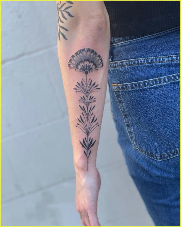 poppy flower arm tattoos