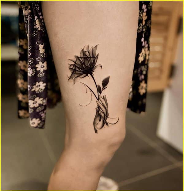 x-ray flower tattoo