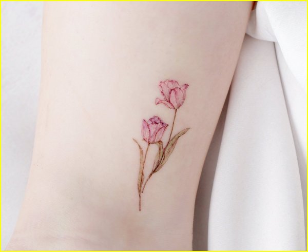 tulip flower tattoos
