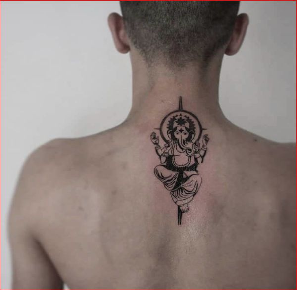 ganesha tattoo on back