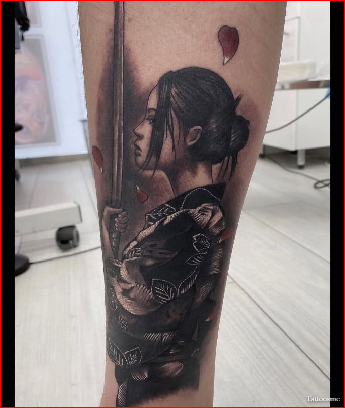 Geisha back tattoo