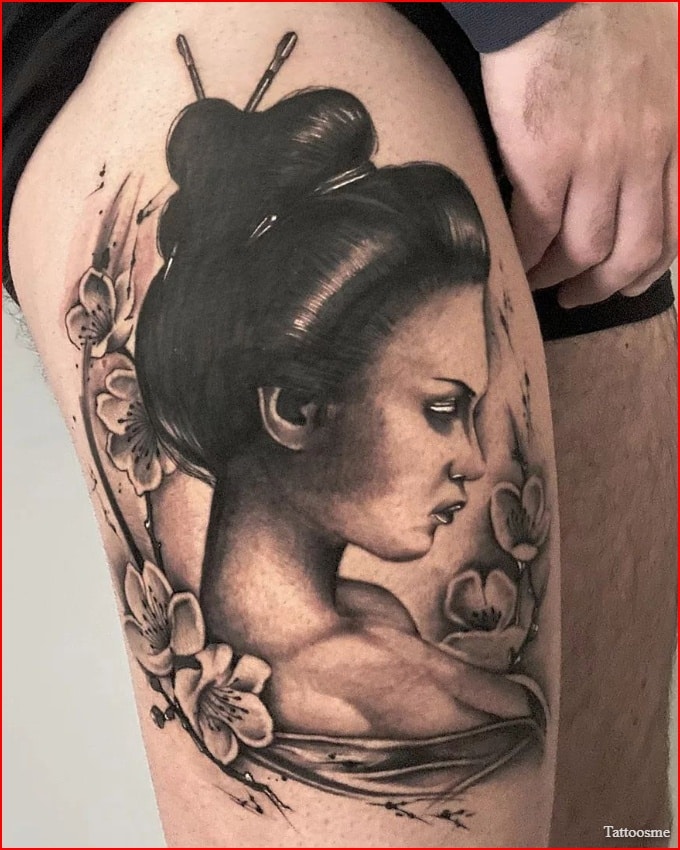Traditional geisha tattoo