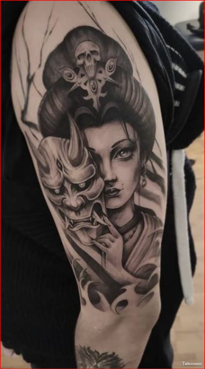 Geisha dragon tattoo