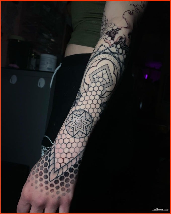 angular geometric tattoos