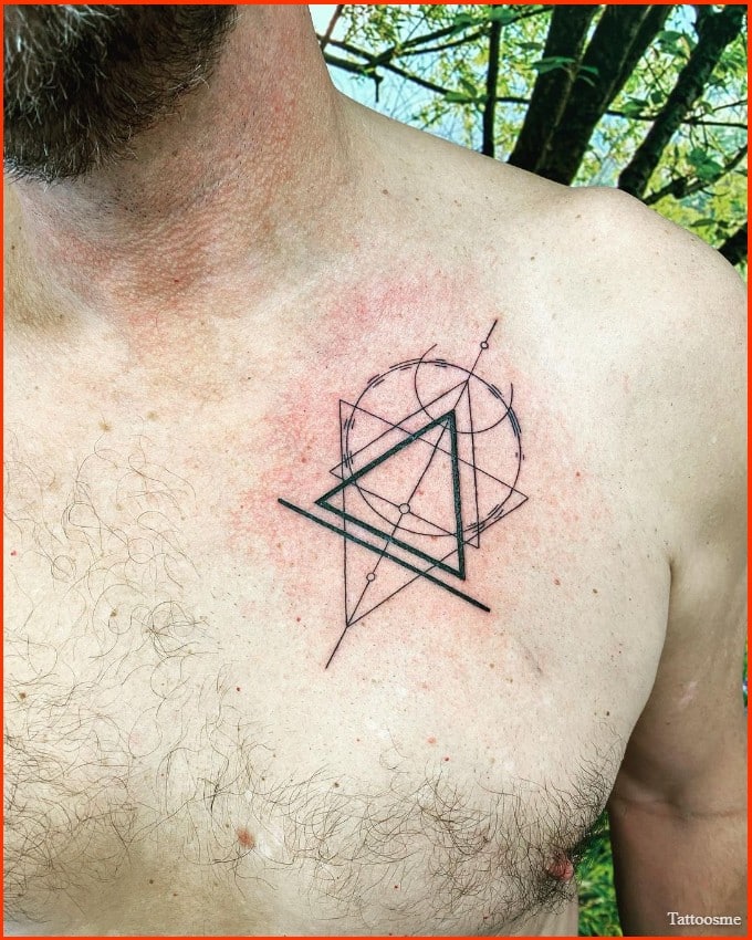 aries geometric tattoos