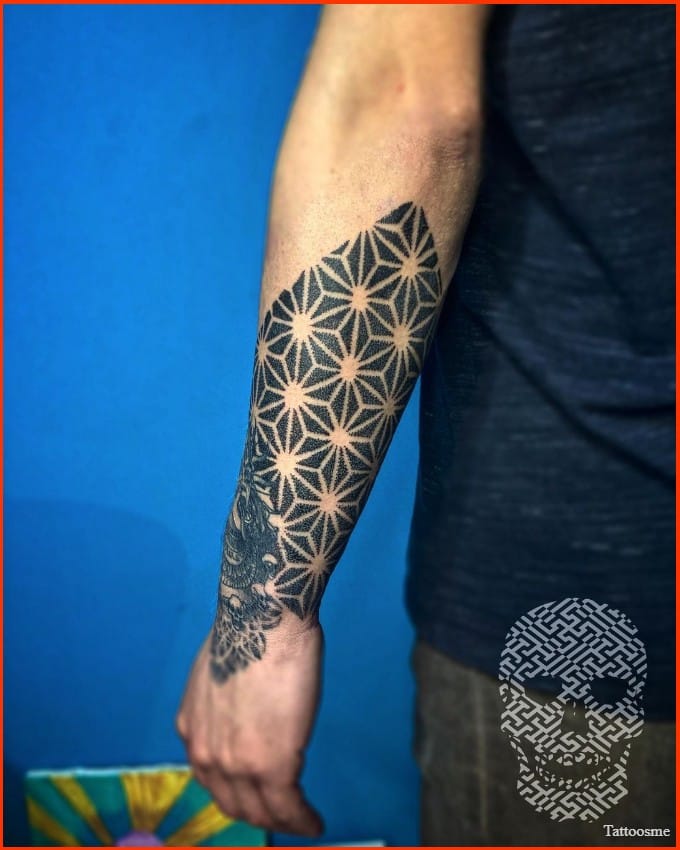 Geometric tattoo forearm