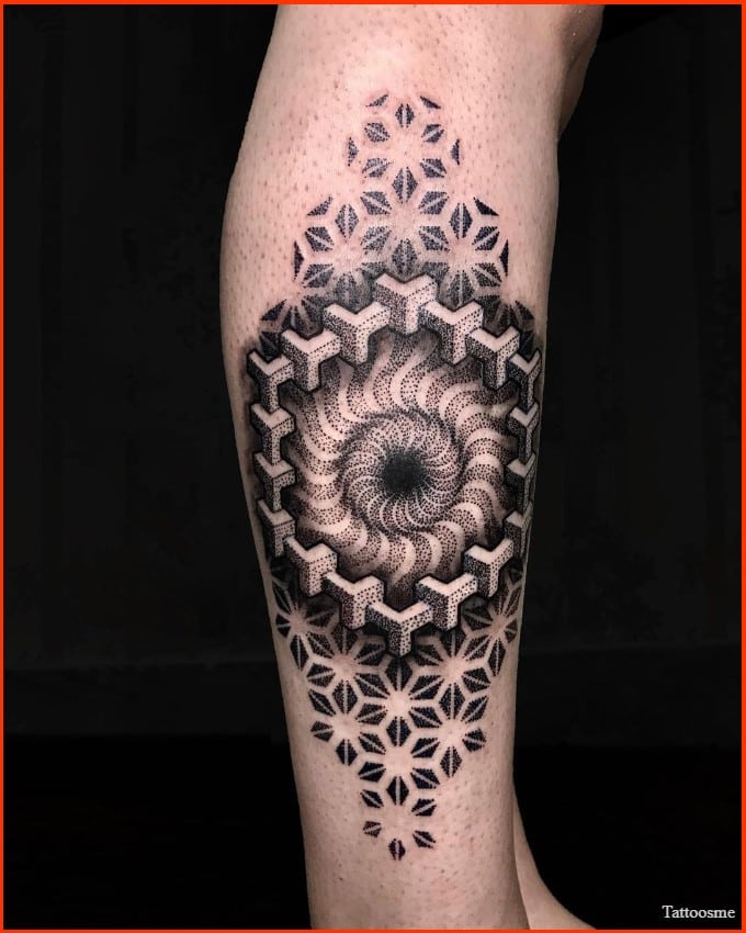 Geometric mandala tattoo  69 photo