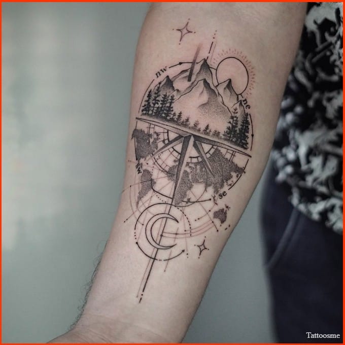 Image of Geometric tattoo sleeve