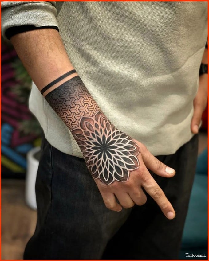 Image of Minimalist geometric tattoo