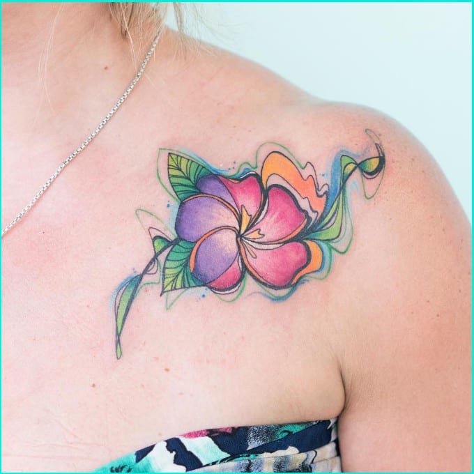 hawaiian flower tattoo designs 