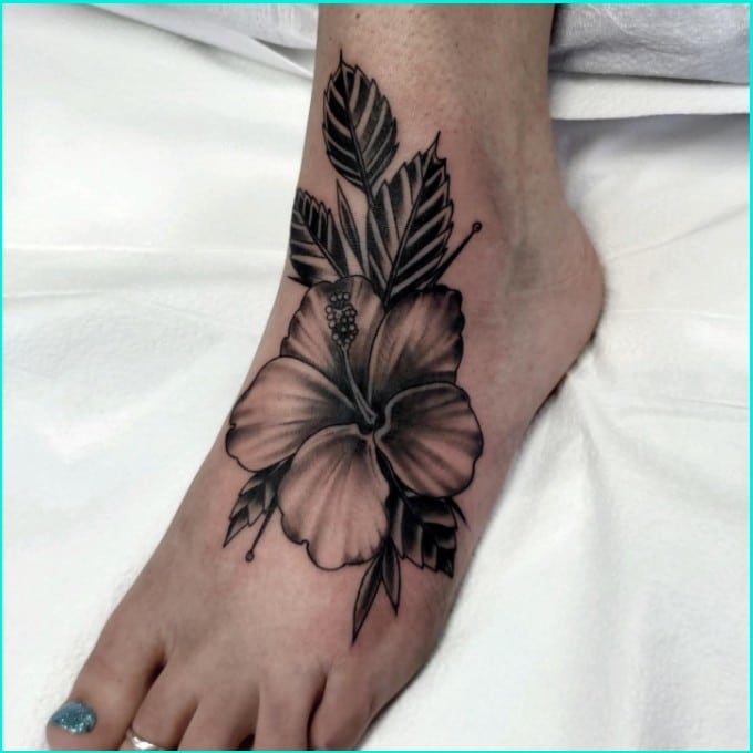 hawaii tribal tattoo on foot