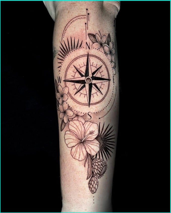 hawaiian nautical star tattoo design