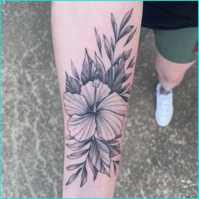 Tattoos by Katelyn Crane  Tattoos  Custom  Hawaiian flowers tattoo