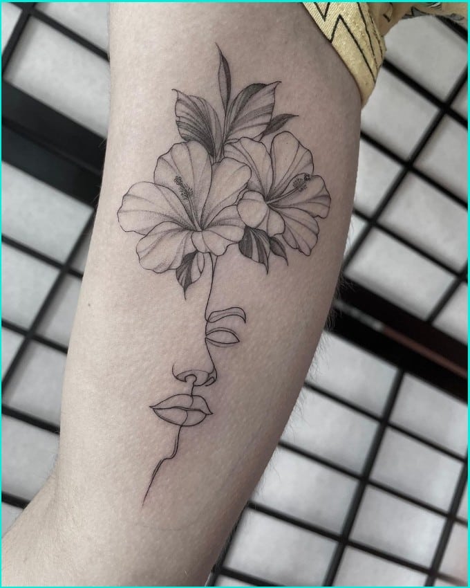 Whatever is lovely by Dimas Reyes  Original Art  Hibiscus tattoo  Tattoos Art tattoo