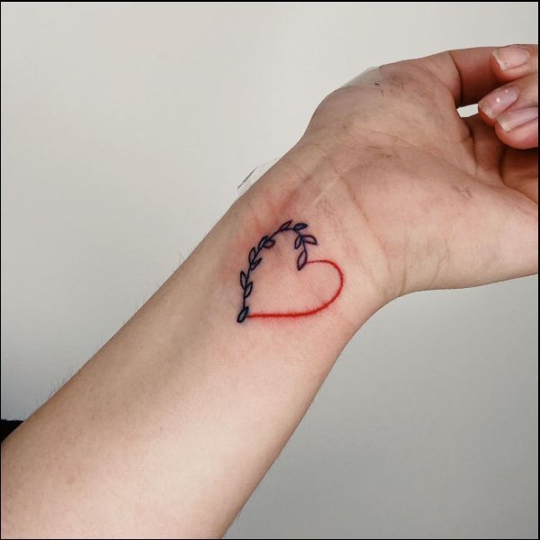 heart tattoo on wrist