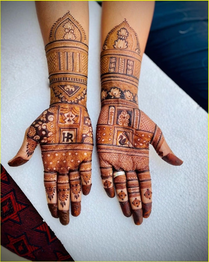 finger henna designs