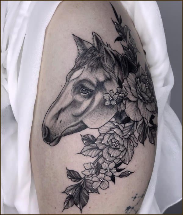 horse sleeve tattoos