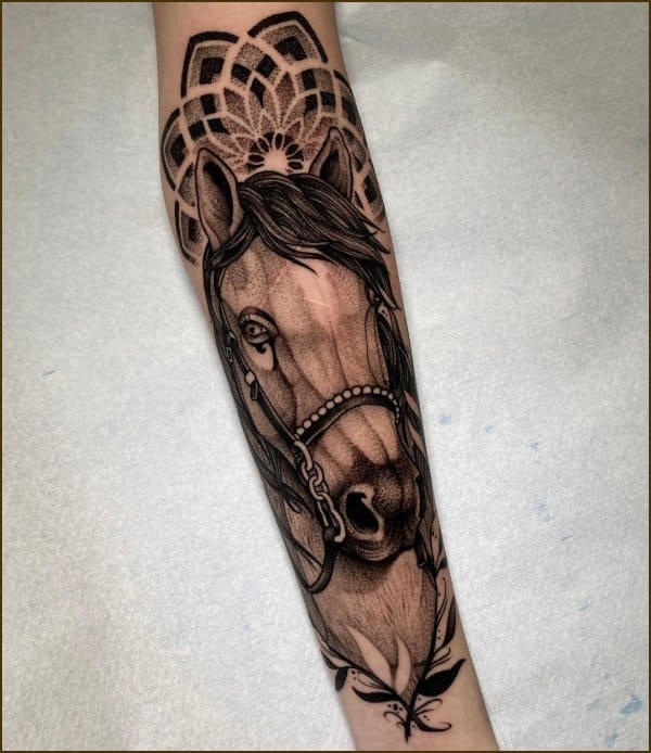 horse dreamcatcher tattoos