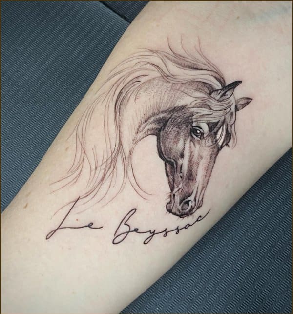 horse tattoos for ladies