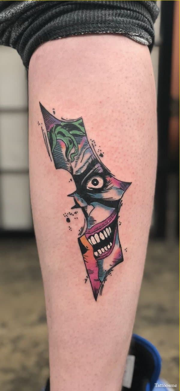 joker and batman tattoos