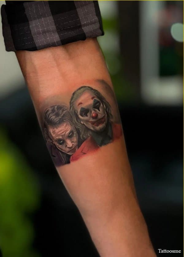 old and new joker tattoo designs