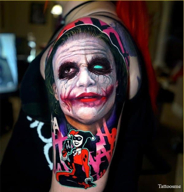 realistic joker tattoo designs