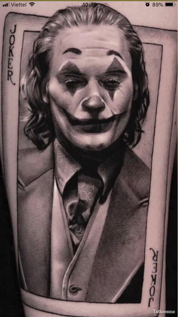 realistic joker tattoos