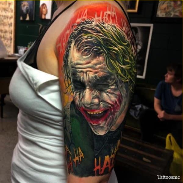 joker laughing tattoos