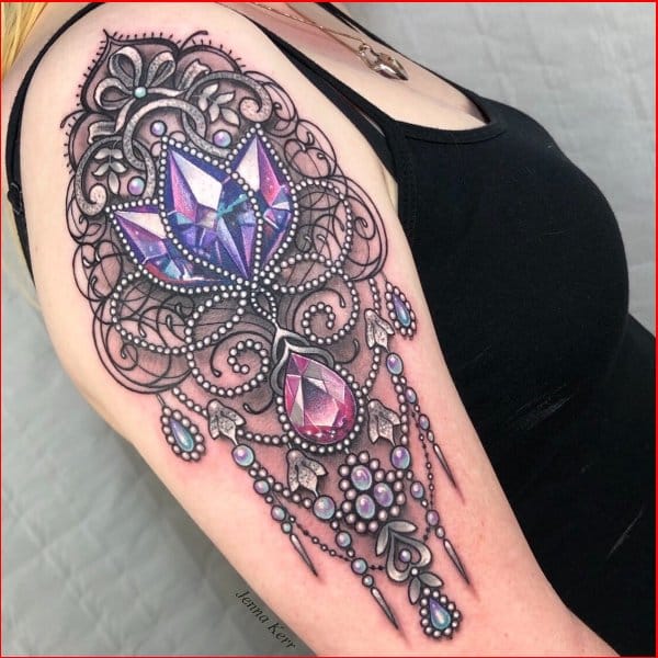 best lace tattoos with diamond