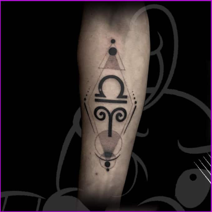 aries and libtra tattoos