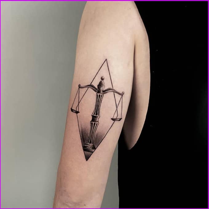 Balance tattoo on the left inner arm  Tattoogridnet