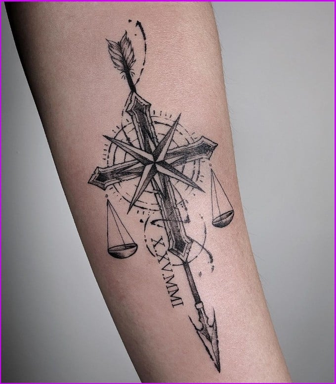 libra lady justice tattoo
