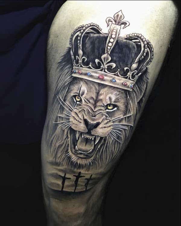 Angry lion by Oleg Turyanskiy TattooNOW