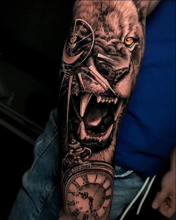 rose lion clock tattoo meaningTikTok Search