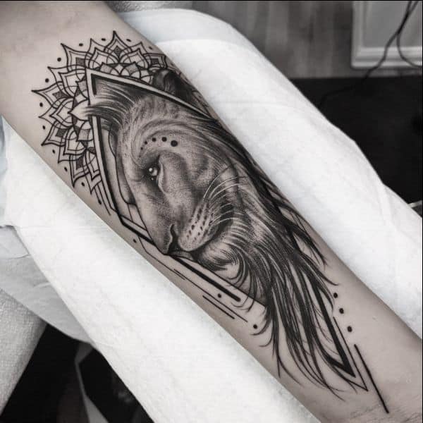 girly lion tattoos