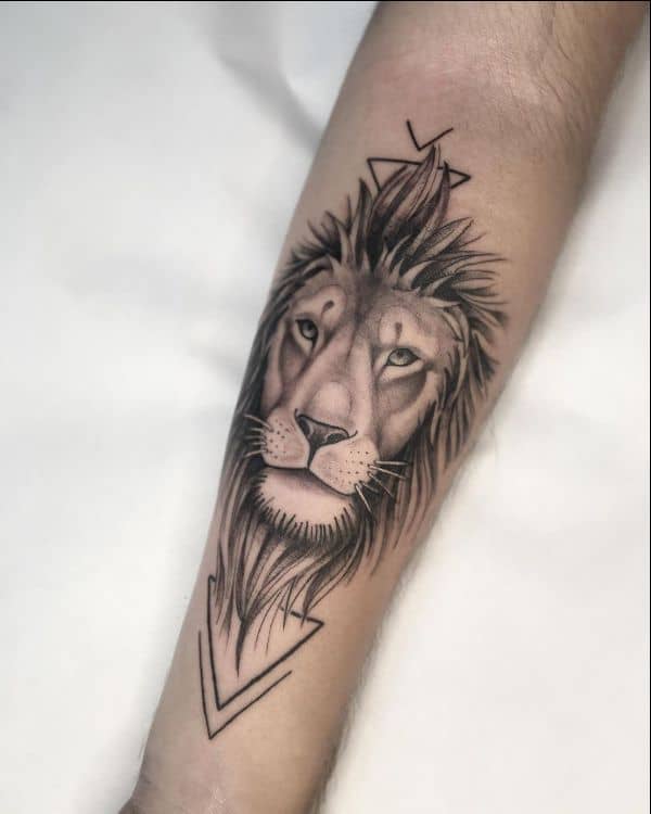 lion and lioness tattoos for couples