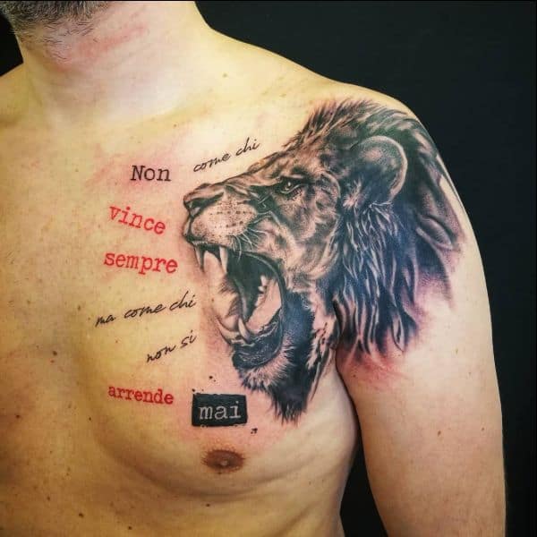 Heart of a lion done by Elvin Tattoo Singapore  rtattoos