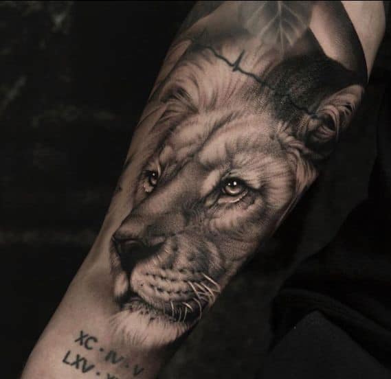 lion hearted tattoos