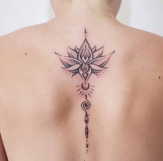 Tattoo of Lotus Flowers Shoulder blade