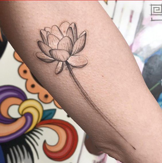 Lotus tattoo by Andrea Morales  Photo 17604